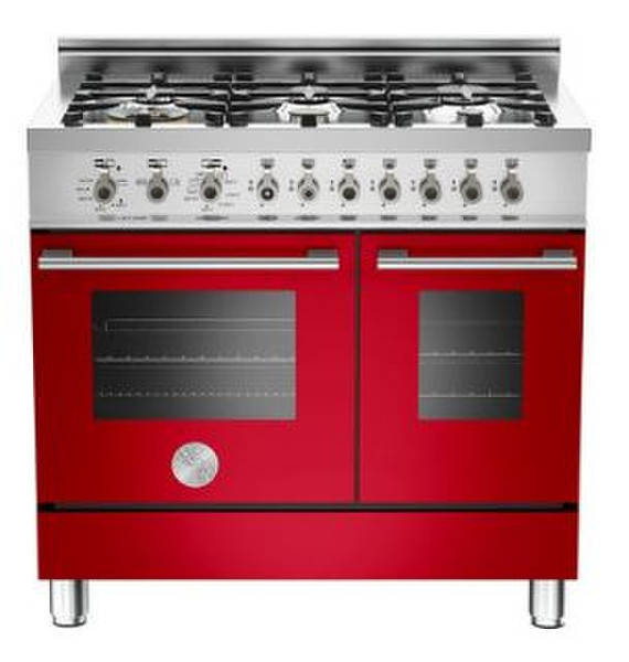 Bertazzoni W90 6 GEV RO Отдельностоящий Gas hob Красный кухонная плита