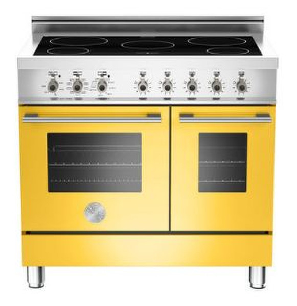 Bertazzoni W90 IND MFE GI Freistehend Induktionskochfeld Gelb Küchenherd