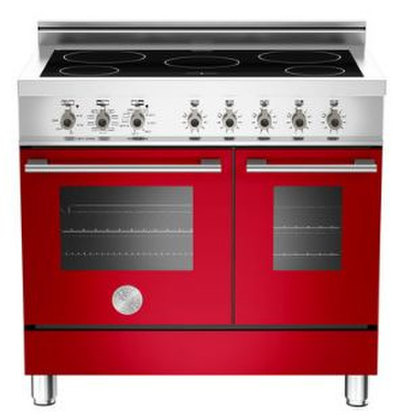 Bertazzoni W90 IND MFE RO Freistehend Induktionskochfeld Rot Küchenherd