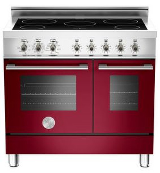 Bertazzoni W90 IND MFE VI Отдельностоящий Induction hob Бордо кухонная плита