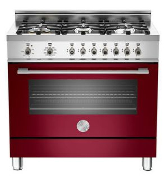 Bertazzoni X90 6 MFE VI Отдельностоящий Gas hob Бордо кухонная плита