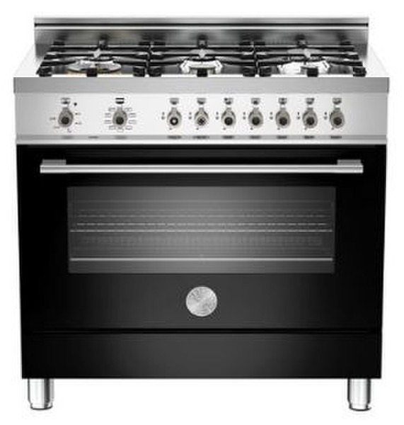 Bertazzoni X90 6 MFE NE Freistehend Gas hob Schwarz Küchenherd