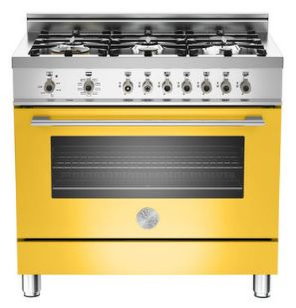 Bertazzoni X90 6 MFE GI Freistehend Gas hob Gelb Küchenherd