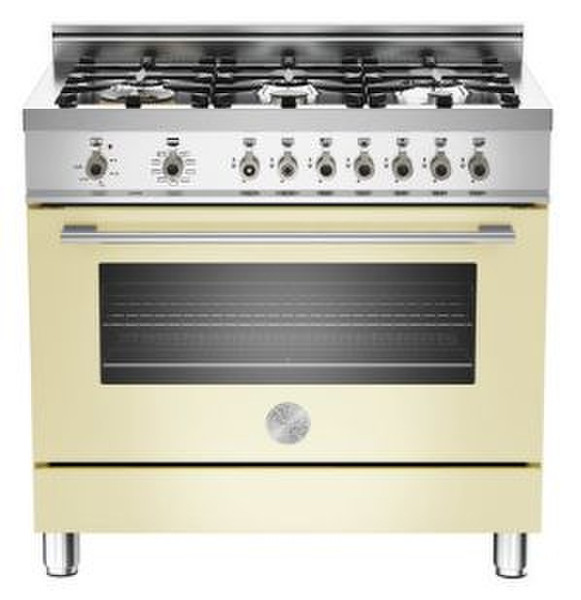 Bertazzoni X90 6 MFE CR Freistehend Gas hob Cremefarben Küchenherd