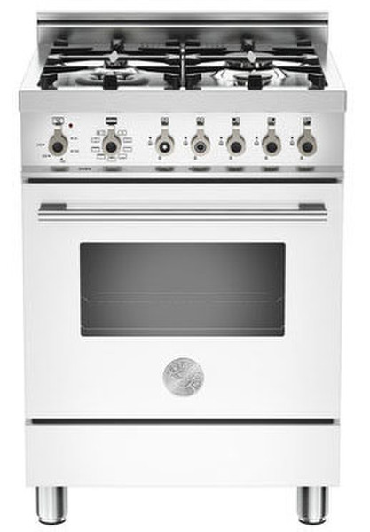 Bertazzoni X60 4 MFE BI Отдельностоящий Gas hob Белый кухонная плита