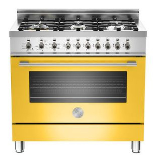 Bertazzoni X90 6 DUAL GI Freistehend Gas hob Gelb Küchenherd