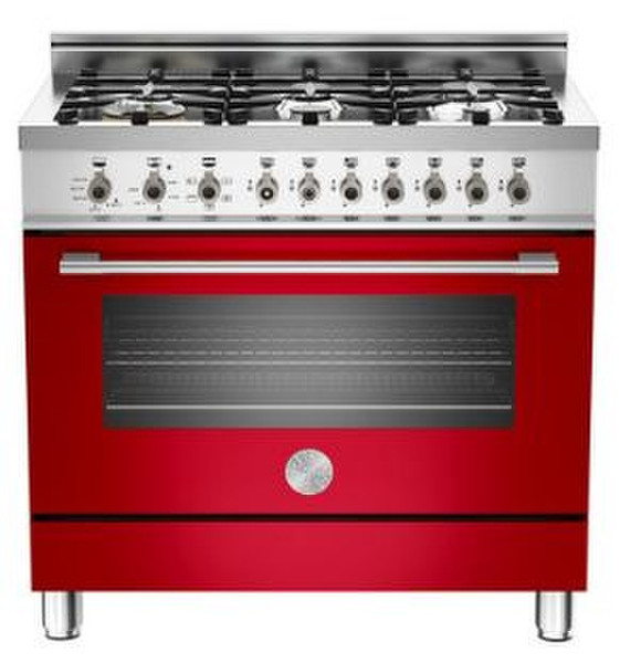 Bertazzoni X90 6 DUAL RO Freistehend Gas hob Rot Küchenherd