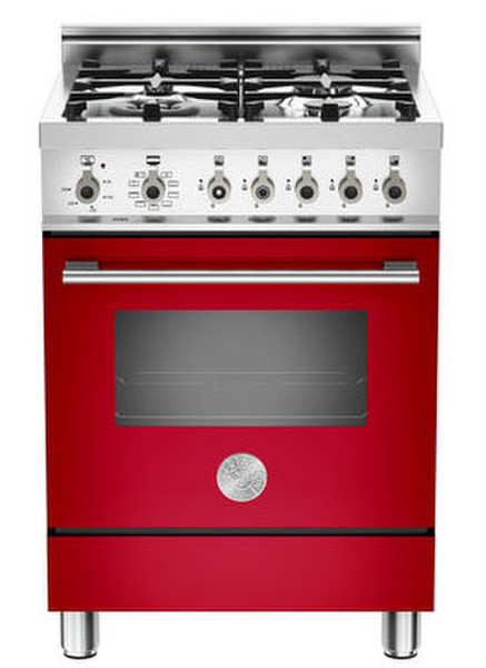 Bertazzoni X60 4 MFE RO Freistehend Gas hob Rot Küchenherd