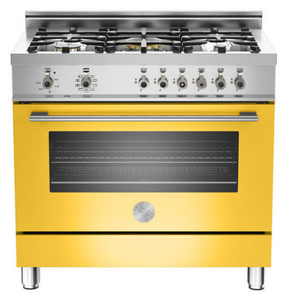 Bertazzoni X90 5 MFE GI Freestanding Gas hob Yellow cooker