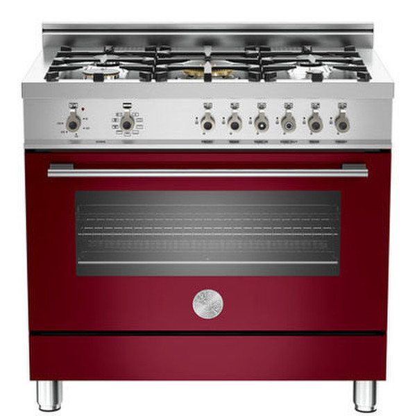 Bertazzoni X90 5 MFE VI Отдельностоящий Gas hob Красный кухонная плита