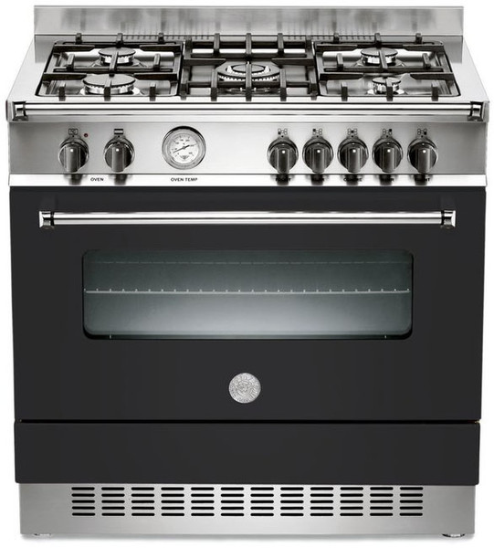 Bertazzoni A90 5 GEV NET Отдельностоящий Gas hob Черный кухонная плита