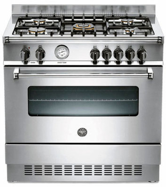 Bertazzoni A90 5 GEV XT Отдельностоящий Gas hob Нержавеющая сталь кухонная плита