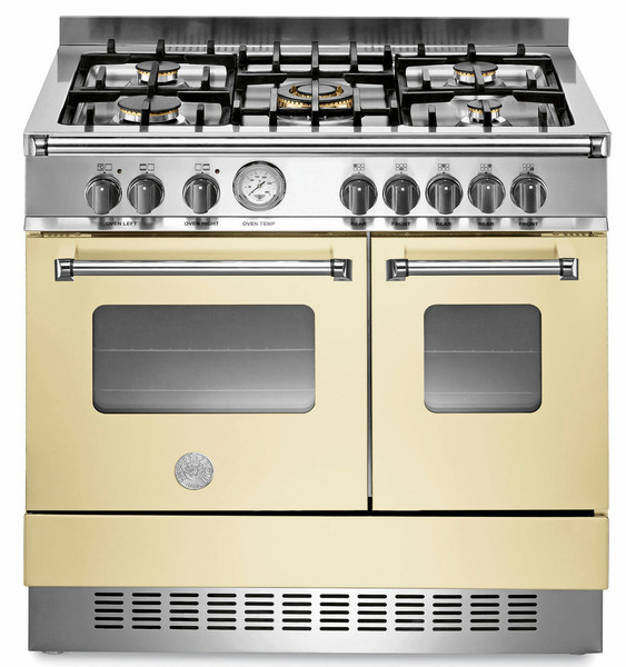 Bertazzoni AD90 5 GEV CRT Отдельностоящий Gas hob Кремовый кухонная плита