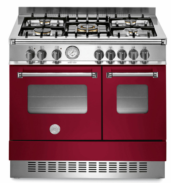 Bertazzoni AD90 5 GEV VIT Freistehend Gas hob Rot Küchenherd