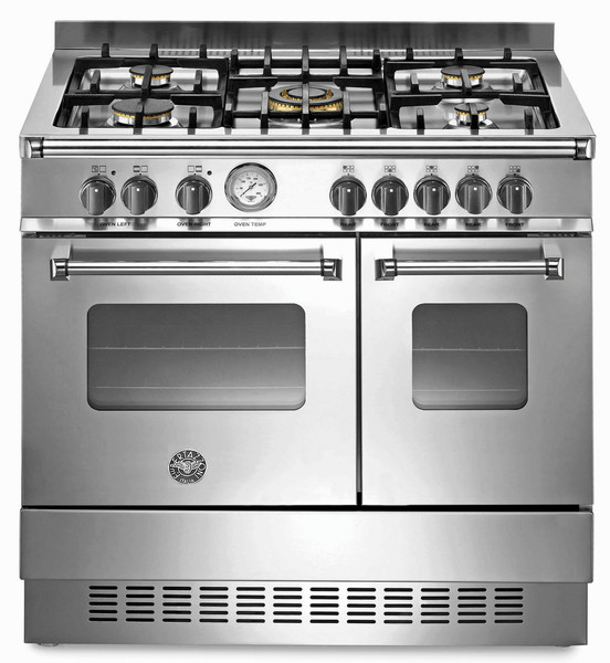 Bertazzoni AD90 5 GEV XT Отдельностоящий Gas hob Нержавеющая сталь кухонная плита