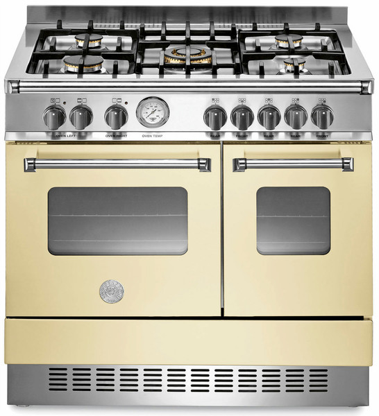 Bertazzoni AD90 5 MFE CRT Отдельностоящий Gas hob Кремовый кухонная плита