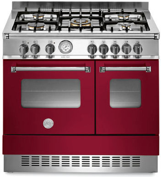 Bertazzoni AD90 5 MFE VIT Freestanding Gas hob Red cooker