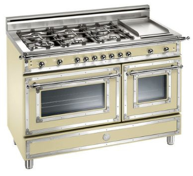 Bertazzoni H48 6G MFE CR Freistehend Gas hob Cremefarben Küchenherd