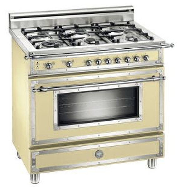 Bertazzoni H36 6 MFE CR Отдельностоящий Gas hob Кремовый кухонная плита