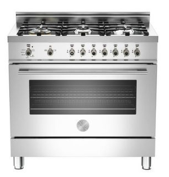 Bertazzoni X90 6 GEV X Отдельностоящий Gas hob Нержавеющая сталь кухонная плита