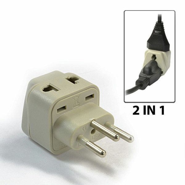 Orei WP-J-GN Universal Typ J (CH) Netzstecker-Adapter