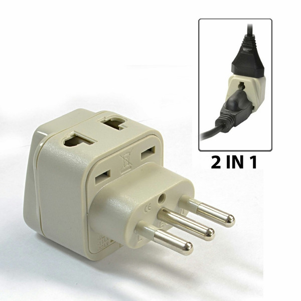 Orei WP-L-GN Universal Type L (IT) power plug adapter