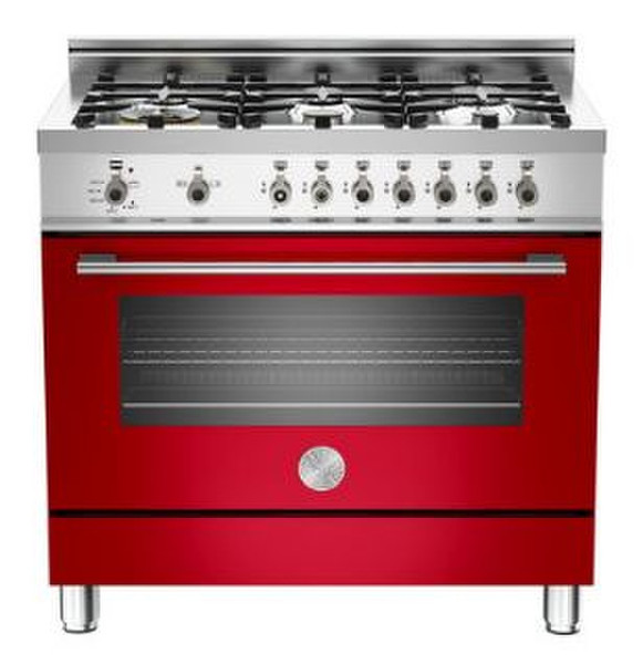 Bertazzoni X90 6 GEV RO Отдельностоящий Gas hob Красный кухонная плита