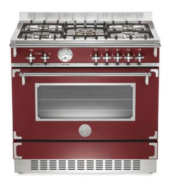 Bertazzoni CM 90 5 MFE VI Freistehend Gas hob Bordeaux Küchenherd