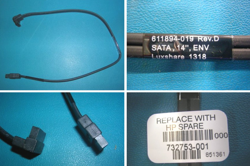 HP Hard drive SATA cable 0.356м Черный кабель SATA