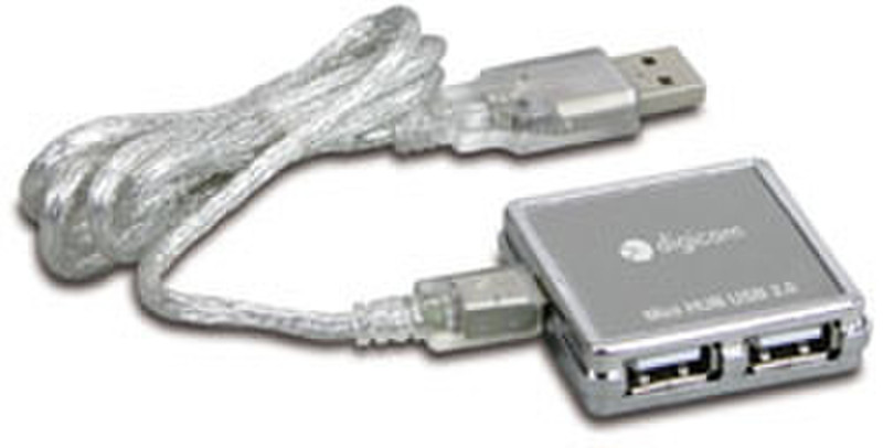 Digicom MiniHub USB 2.0 4 porte 12Mbit/s Silber Schnittstellenhub