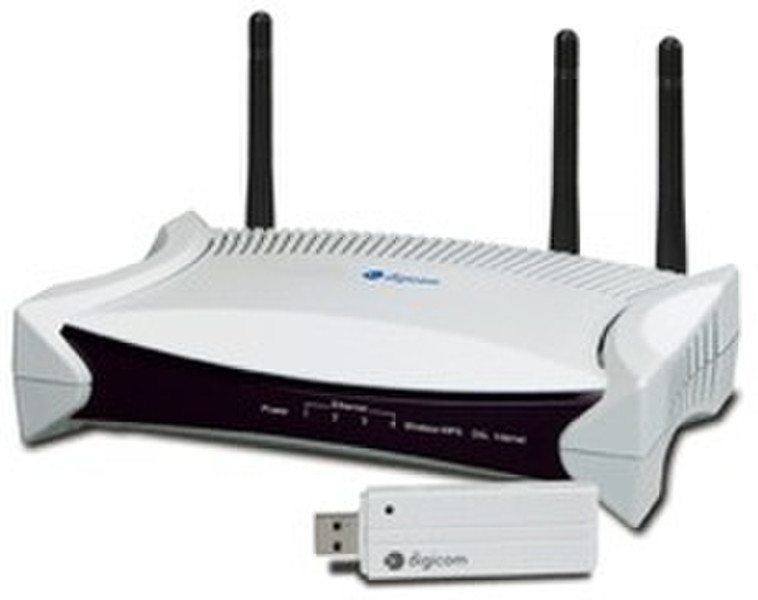 Digicom Michelangelo WAVE 300 Bundle White wireless router