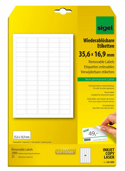Sigel LA203 self-adhesive label