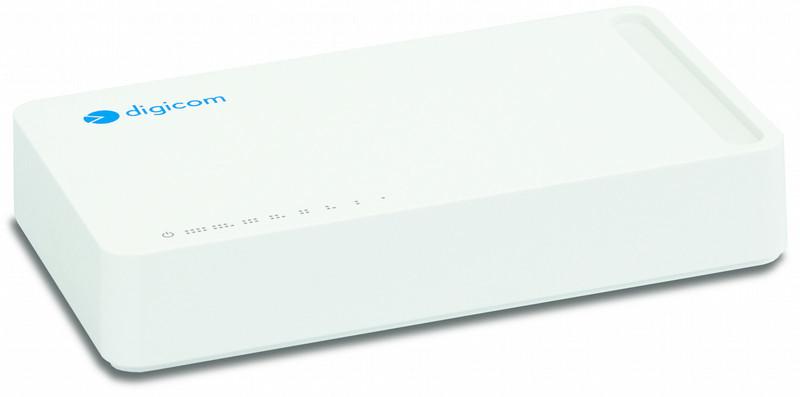 Digicom Mini Switch 8 ungemanaged Fast Ethernet (10/100) Weiß