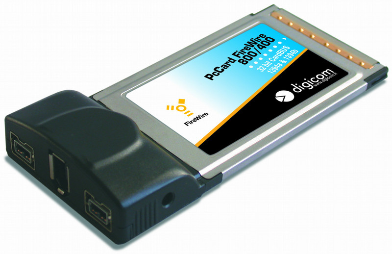 Digicom PC Card FireWire 800/400 Внутренний IEEE 1394/Firewire интерфейсная карта/адаптер