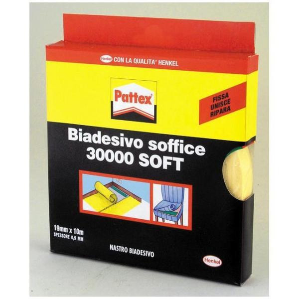 Pattex Biadesivo Soffice Soft 19mm x 10m 10м канцелярская/офисная лента