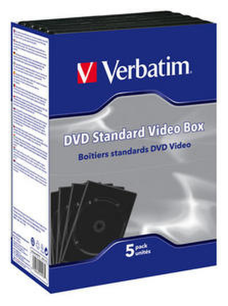 Verbatim Empty Standard DVD Cases 1discs Black