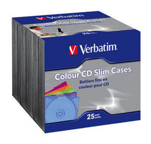 Verbatim Coloured Slim CD/DVD Cases 1discs Black