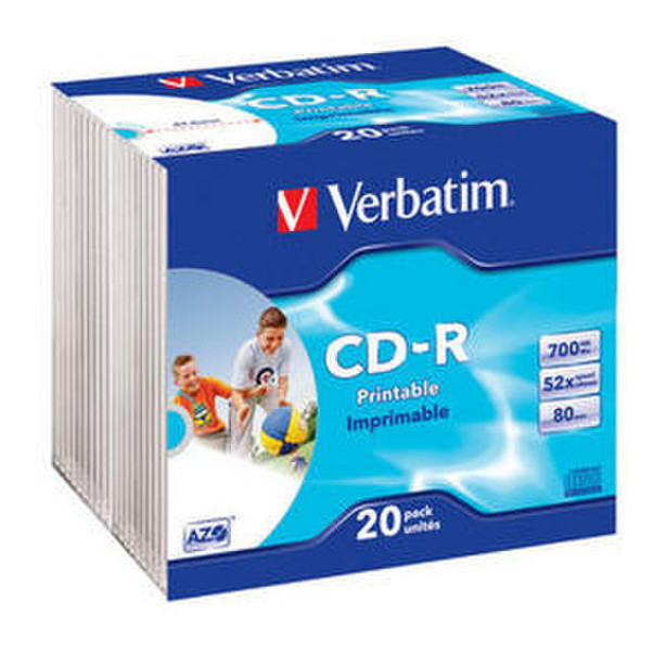 Verbatim CD-R AZO Wide Inkjet Printable CD-R 700MB 20pc(s)
