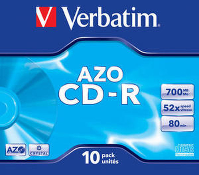 Verbatim CD-R Super AZO Crystal CD-R 700MB 10pc(s)