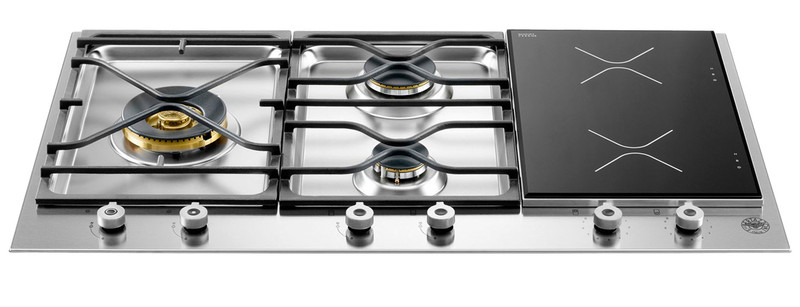 Bertazzoni PM36 3 I0 X Eingebaut Combi hob Edelstahl Kochfeld