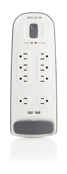 Belkin BV108050fc06 8AC outlet(s) 1.8m Grey,White surge protector