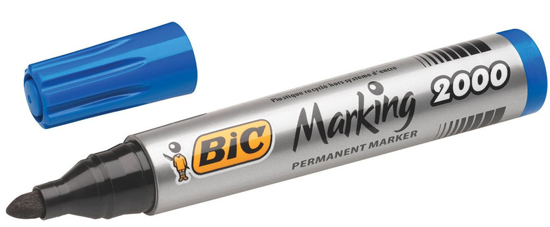 BIC 8209143 Пулевидный наконечник Синий 12шт перманентная маркер