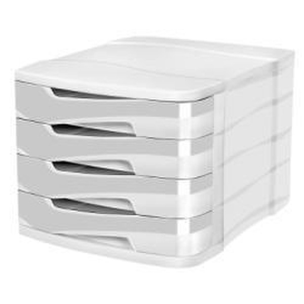 CEP Rack 4 drawers Polystyrene Grey desk tray