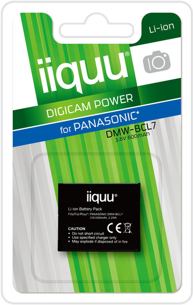 iiquu DPA028 Lithium-Ion 600mAh 3.6V rechargeable battery