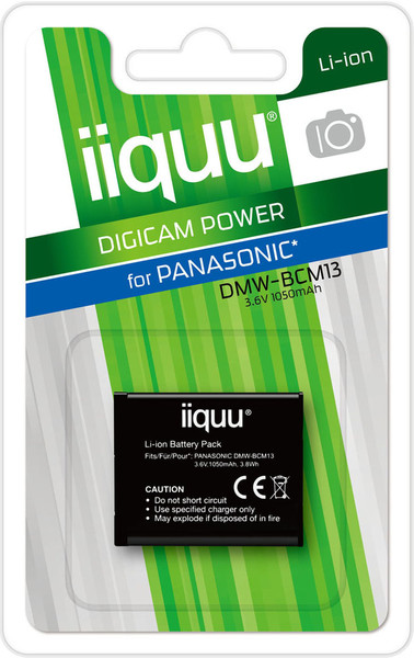 iiquu DPA029 Lithium-Ion 1050mAh 3.6V rechargeable battery