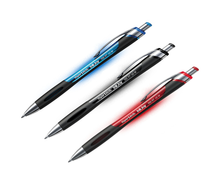 Papermate InkJoy 550 RT Clip-on retractable ballpoint pen Medium Schwarz, Blau, Rot 3Stück(e)