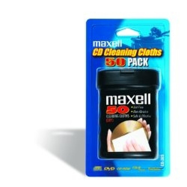 Maxell Disc Cleaning Cloths 50 - pk disinfecting wipes