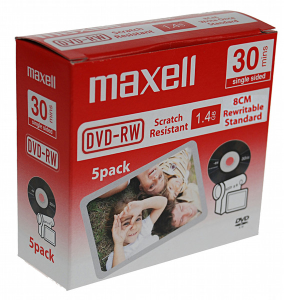 Maxell DVD-RW 1.4 GB 5 - pk 1.4GB DVD-RW 5pc(s)