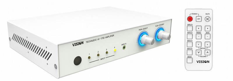 Vision AV-1700 2.0канала Дома Проводная Белый усилитель звуковой частоты