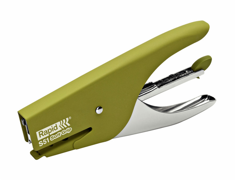 Rapid S51 Soft Grip Green,Silver stapler